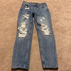 Aeropostale mom jeans.  Distressed.  Size 00